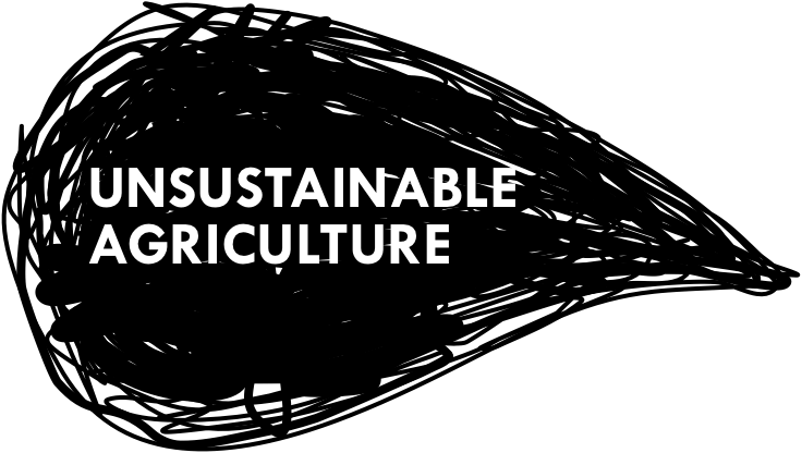 Unsustainable agriculture title graphic